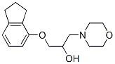 1-(4-インダニルオキシ)-3-モルホリノ-2-プロパノール 化学構造式