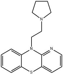 10-[2-(1-ピロリジニル)エチル]-10H-ピリド[3,2-b][1,4]ベンゾチアジン 化学構造式
