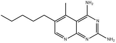 5-メチル-6-ペンチルピリド[2,3-d]ピリミジン-2,4-ジアミン 化学構造式