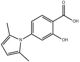 4-(2,5-Dimethyl-pyrrol-1-yl)-2-hydroxy-benzoic acid 化学構造式