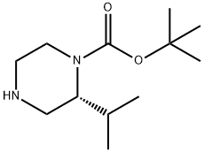 (R)-1-BOC-2-イソプロピルピペラジン 化学構造式