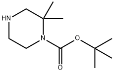 1-BOC-2,2-二甲基哌嗪,674792-07-5,结构式