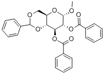 甲基2,3-二-O-苯甲酰基-4,6-O-苯亚甲基-Α-D-吡喃葡萄糖苷, 6748-91-0, 结构式