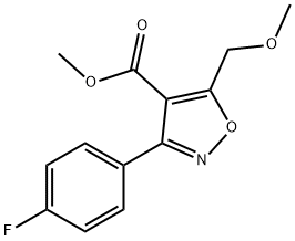 4-Isoxazolecarboxylicacid,3-(4-fluorophenyl)-5-(methoxymethyl)-,methylester(9CI) Structure