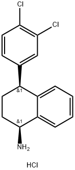 1-NAPHTHALENAMINE, 4-(3,4-DICHLOROPHENYL)-1,2,3,4-TETRAHYDRO-, HYDROCHLORIDE, (1S,4S)- Struktur