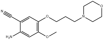 2-氨基-4-甲氧基-5-(3-吗啉丙氧基)苯腈, 675126-27-9, 结构式