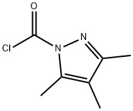 1H-Pyrazole-1-carbonyl chloride, 3,4,5-trimethyl- (9CI),67514-64-1,结构式