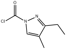 1H-Pyrazole-1-carbonyl chloride, 3-ethyl-4-methyl- (9CI),67514-66-3,结构式