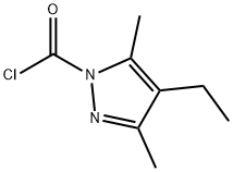 1H-Pyrazole-1-carbonyl chloride, 4-ethyl-3,5-dimethyl- (9CI),67514-67-4,结构式