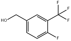4-フルオロ-3-(トリフルオロメチル)ベンジルアルコール 化学構造式