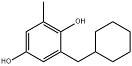 1,4-Benzenediol, 2-(cyclohexylmethyl)-6-methyl- (9CI) Structure