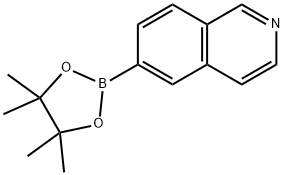 6-(4,4,5,5-テトラメチル-1,3,2-ジオキサボロラン-2-イル)イソキノリン 化学構造式