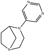 1,4-Diazabicyclo[3.2.1]octane,4-(5-pyrimidinyl)-(9CI) 化学構造式