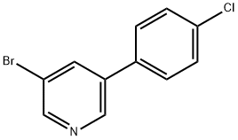 3-ブロモ-5-(4-クロロフェニル)ピリジン 化学構造式