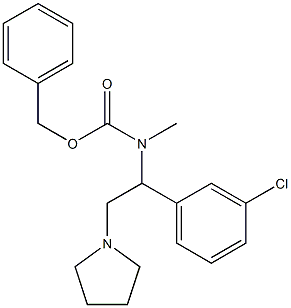 1-PYRROLIDIN-2-(3'-CHLOROPHENYL)-2-(N-CBZ-N-METHYL)AMINO-ETHANE
 Structure
