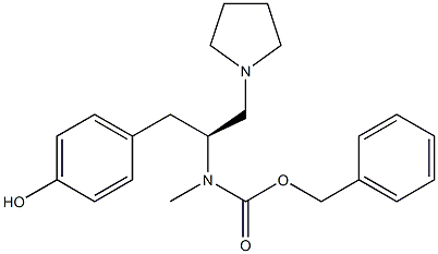 (S)-1-PYRROLIDIN-2-(4'-HYDROXYBENZYL)-2-(N-CBZ-N-METHYL)AMINO-ETHANE
 Structure