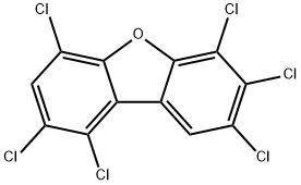 2,3,4,6,8,9-ヘキサクロロジベンゾフラン 化学構造式