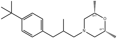 顺-4-叔丁基苯基(-2-甲基丙基)-2,6-二甲基吗啉, 67564-91-4, 结构式