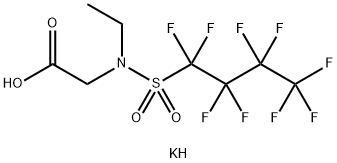 potassium N-ethyl-N-[(nonafluorobutyl)sulphonyl]glycinate 结构式