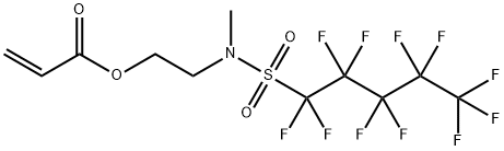 プロペン酸2-[メチル[(ウンデカフルオロペンチル)スルホニル]アミノ]エチル 化学構造式