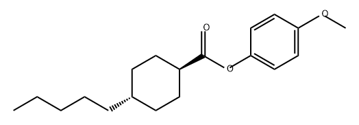 4-methoxyphenyl trans-4-pentylcyclohexanoate Struktur