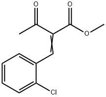 2-アセチル-3-(2-クロロフェニル)アクリル酸メチル 化学構造式
