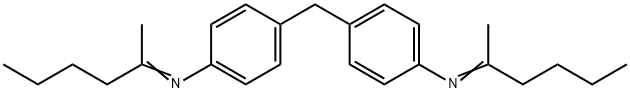 4,4'-methylenebis[N-(1-methylpentylidene)aniline] Struktur