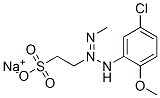 2-[3-(5-クロロ-2-メトキシフェニル)-1-メチル-2-トリアゼノ]エタンスルホン酸ナトリウム 化学構造式
