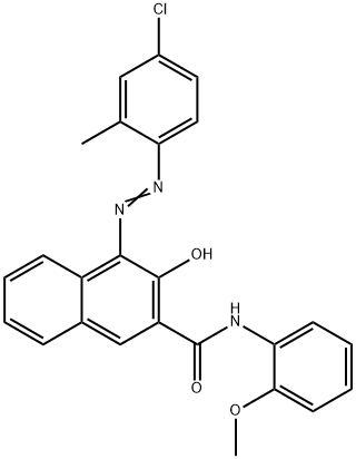 4-[(4-chloro-2-methylphenyl)azo]-3-hydroxy-N-(2-methoxyphenyl)naphthalene-2-carboxamide Struktur
