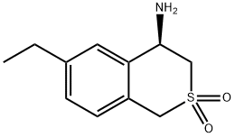 1H-2-Benzothiopyran-4-amine,6-ethyl-3,4-dihydro-,2,2-dioxide,(4R)-(9CI) Structure