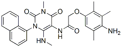 Acetamide,  2-(4-amino-2,3,5-trimethylphenoxy)-N-[1,2,3,4-tetrahydro-3-methyl-6-(methylamino)-1-(1-naphthalenyl)-2,4-dioxo-5-pyrimidinyl]- Structure