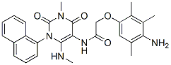 Acetamide,  2-(4-amino-2,3,5-trimethylphenoxy)-N-[1,2,3,4-tetrahydro-3-methyl-6-(methylamino)-1-(1-naphthalenyl)-2,4-dioxo-5-pyrimidinyl]-,676148-80-4,结构式