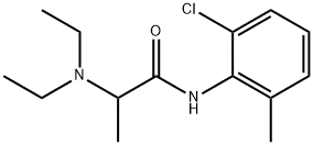 2-ジエチルアミノ-N-(2-クロロ-6-メチルフェニル)プロピオンアミド 化学構造式