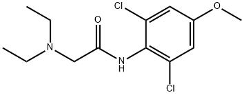 2',6'-ジクロロ-2-(ジエチルアミノ)-4'-メトキシアセトアニリド 化学構造式