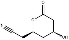 2H-Pyran-2-acetonitrile, tetrahydro-4-hydroxy-6-oxo-, (2R,4R)- (9CI) 结构式