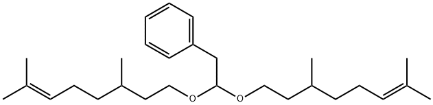 [2,2-bis[(3,7-dimethyl-6-octenyl)oxy]ethyl]benzene Structure