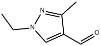 1-エチル-3-メチル-1H-ピラゾール-4-カルブアルデヒド 化学構造式