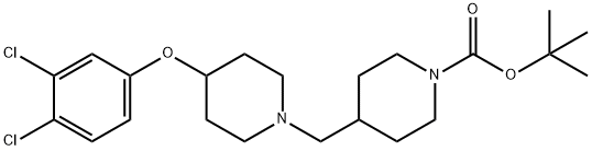 1-Boc-4-[4-(3,4-dichlorophenoxy)piperidin-1-ylMethyl]piperidine 化学構造式