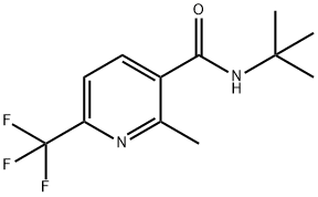 3-PYRIDINECARBOXAMIDE, N-(1,1-DIMETHYLETHYL)-2-METHYL-6-(TRIFLUOROMETHYL)- 化学構造式