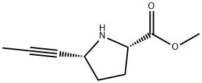 L-Proline, 5-(1-propynyl)-, methyl ester, (5R)- (9CI) Structure