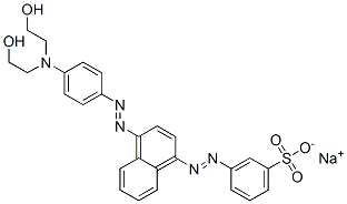 sodium m-[[4-[[p-[bis(2-hydroxyethyl)amino]phenyl]azo]-1-naphthyl]azo]benzenesulphonate|间-[[4-[[对-[双(2-羟乙基)氨基]苯基]偶氮基]-1-萘基]偶氮基]苯磺酸钠