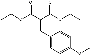 (p-メトキシベンジリデン)マロン酸ジエチル 化学構造式