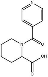 1-イソニコチノイル-2-ピペリジンカルボン酸 化学構造式