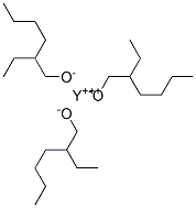 1-Hexanol, 2-ethyl-, yttrium(3+) salt 化学構造式