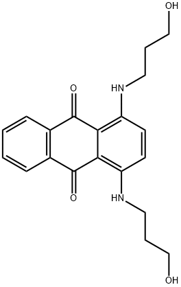 1,4-ビス[(3-ヒドロキシプロピル)アミノ]-9,10-アントラキノン 化学構造式