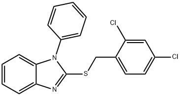 1H-BENZIMIDAZOLE, 2-[[(2,4-DICHLOROPHENYL)METHYL]THIO]-1-PHENYL-|