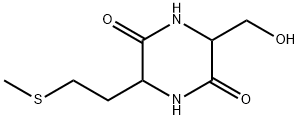 2,5-Piperazinedione, 3-(hydroxymethyl)-6-[2-(methylthio)ethyl]- (9CI) Structure
