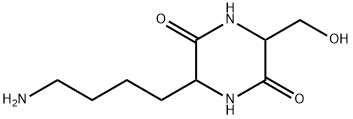 2,5-Piperazinedione, 3-(4-aminobutyl)-6-(hydroxymethyl)- (9CI) 化学構造式