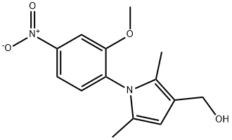 1-(2-METHOXY-4-NITROPHENYL)-2,5-DIMETHYL-1H-PYRROLE-3-METHANOL 化学構造式