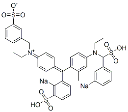 N-Ethyl-N-[4-[[4-[N-ethyl-N-(3-sodiosulfobenzyl)amino]-2-methylphenyl](2-sodiosulfophenyl)methylene]-2,5-cyclohexadien-1-ylidene]-3-sulfonatobenzenemethanaminium,6771-89-7,结构式